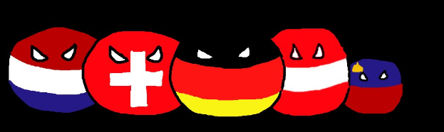 Cartoon-Gesichter zeigen Frustration mit dem Text "Das ist einige harte germanische Scheiße, in die du dich da reingeritten hast."