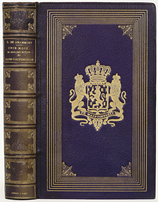 Blaues Gesetzbuch mit goldenem Krone auf Cover, weißer Hintergrund.