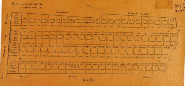 Schwarze und weiße Karte von San Francisco, Kalifornien, die einen Bauplan zeigt, der dem Stadtrat von San Francisco zugeschrieben wird.