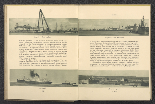 Offenes Buch mit Illustrationen und Text über Schiffe, das auf einer Oberfläche liegt.