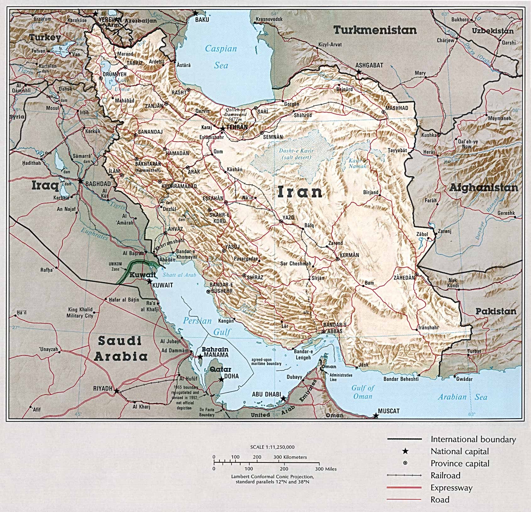 A detailed political map of Iran showing major cities, rivers, and geographical features, with text and numbers at the bottom.
