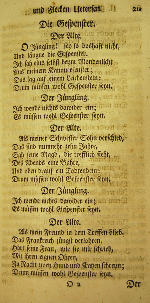 Eine alte, gelbliche Buchseite aus einem deutschen Manuskript mit sauberer, geschwungener Schrift.