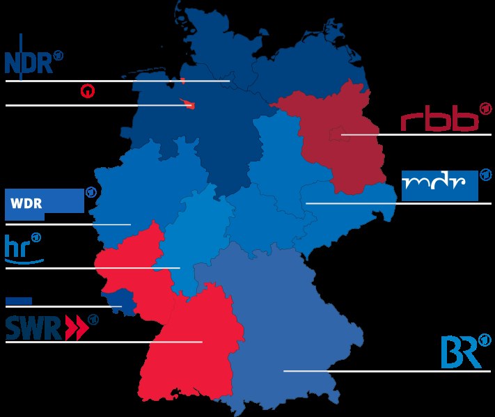 Eine Deutschlandkarte mit Bundesländern in rot und blau markiert, die die Ergebnisse der Wahl 2016 zeigen, begleitet von Text, der Details zu den Kandidaten und dem Wahldatum enthält.
